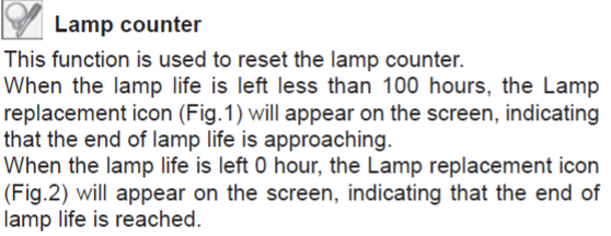 POA-LMP111 Lamp Life counter